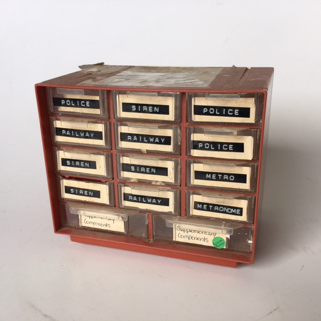 ORGANISER, Copper Coloured w Drawers